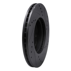 Chevrolet Epica Brake Rotor (1) - Front Left - R1 Concepts - Drilled & Slotted - Black - `04-`10